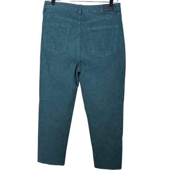 American Eagle Women’s Sz 8 Mom Straight Jeans in Green Corduroy Stretch - Picture 7 of 8